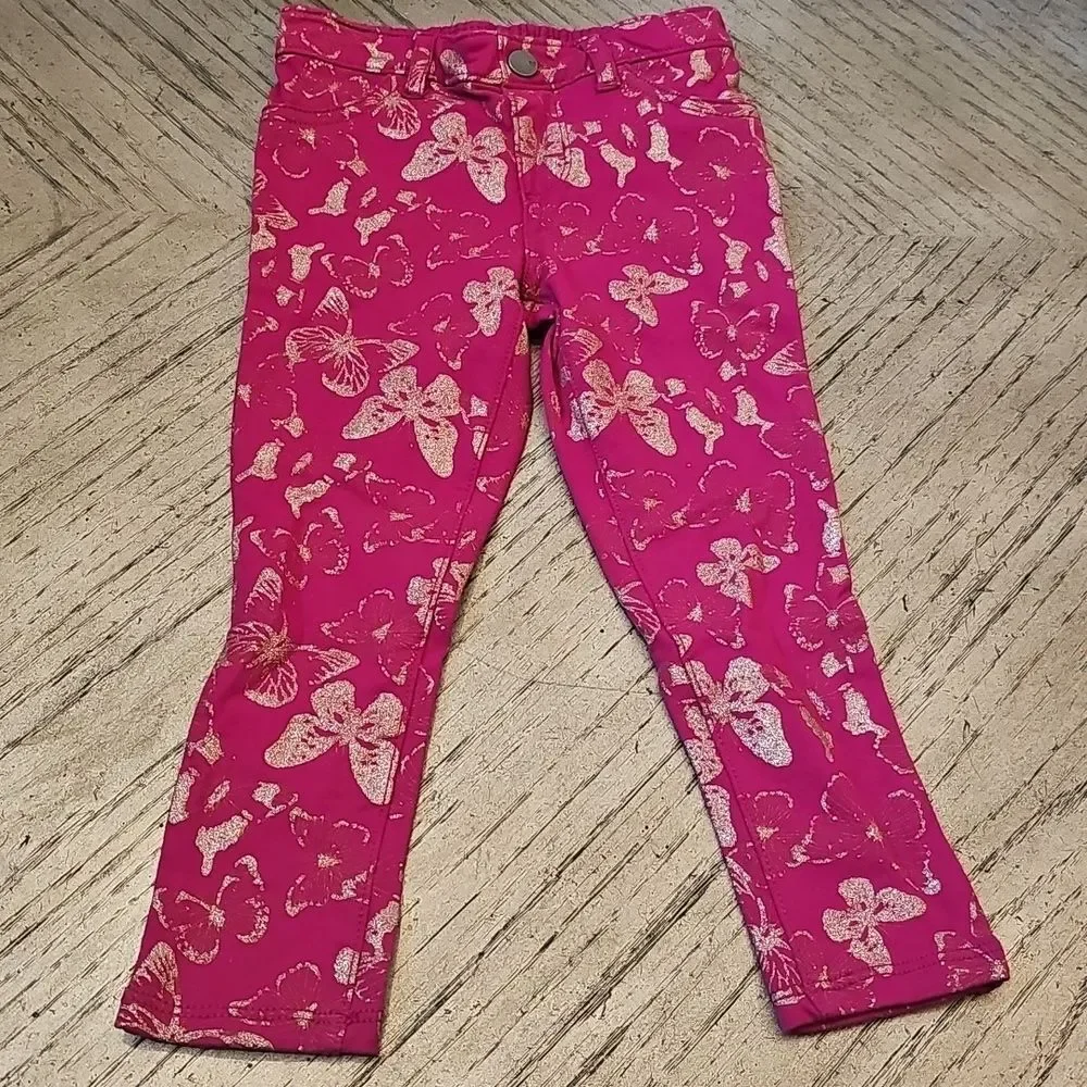 The Children's Place 3T Fuchsia Butterfly Leggings